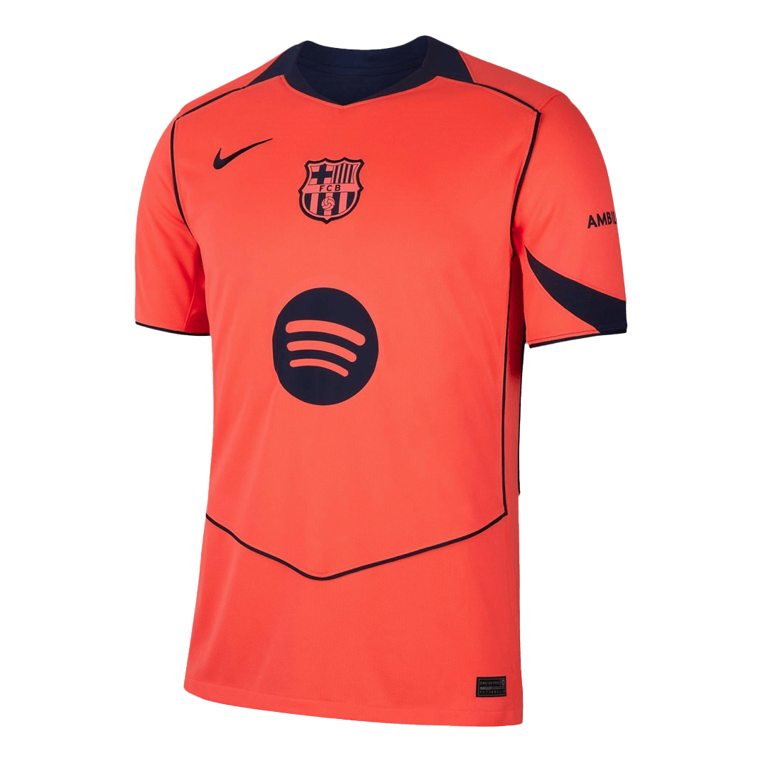 F.DE JONG #21 Barcelone Third Maillot 2025/26 Orange - UCL