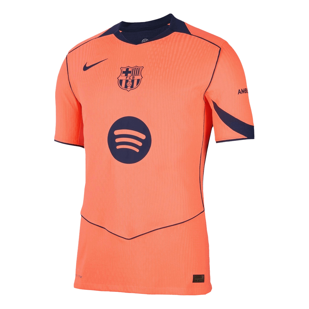 F.DE JONG #21 Barcelona Derde Thuisshirt 2025/26 Oranje Authentiek - UCL