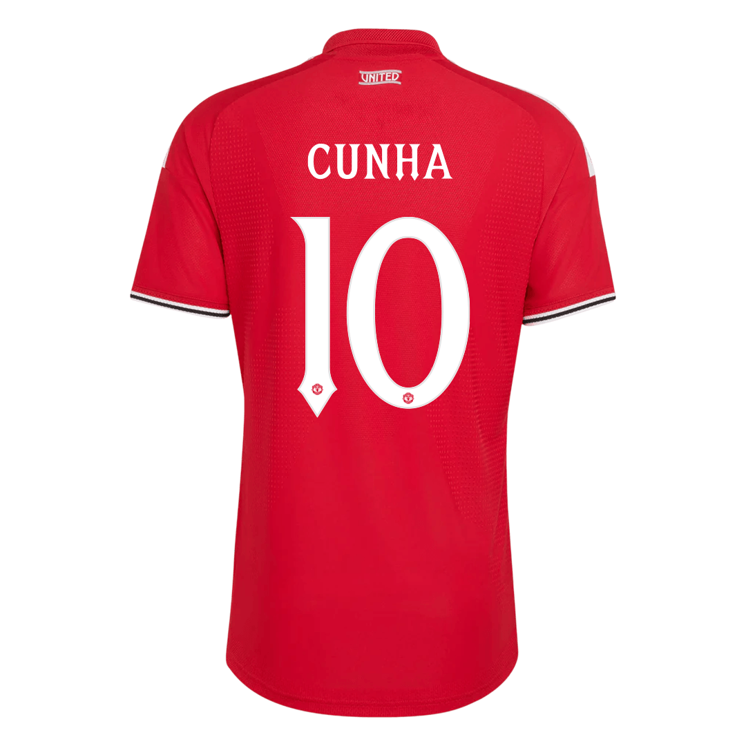 CUNHA #10 Manchester United Domicile Maillot 2026/27 Rouge Joueur - UCL