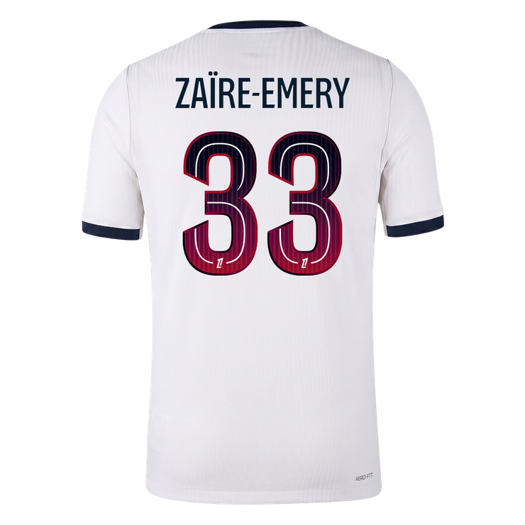 ZAÏRE-EMERY #33 Les Paris Extérieur Maillot 2026/27 Blanc Joueur