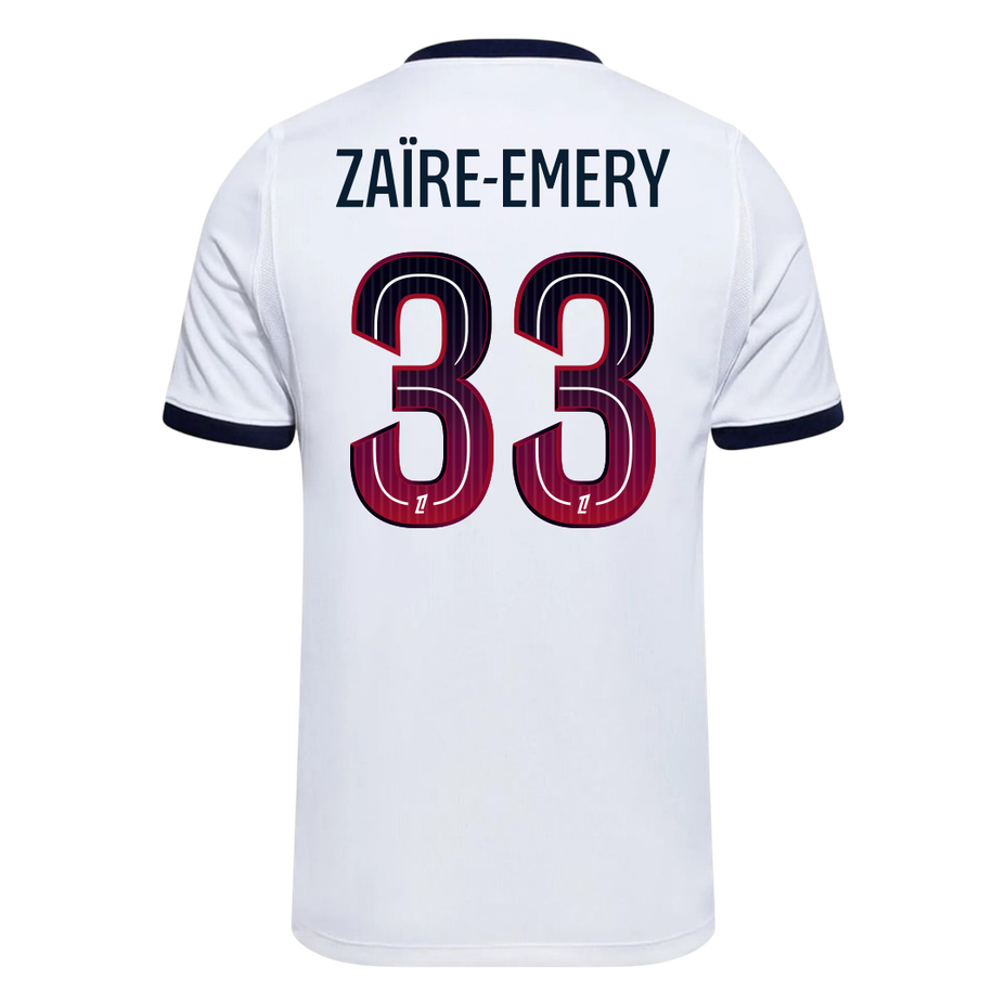 ZAÏRE-EMERY #33 Les Paris Extérieur Maillot 2026/27 Blanc