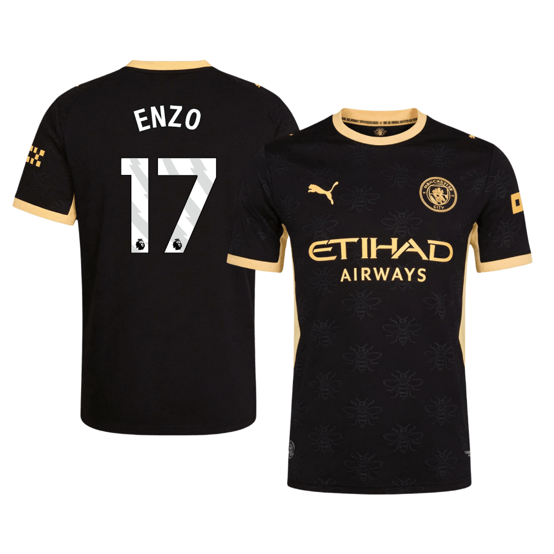 ENZO #17 Manchester City Extérieur Maillot 2026/27 Noir Joueur