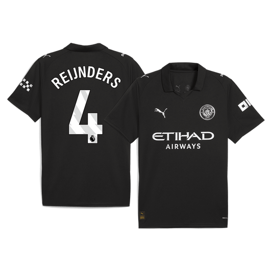 REIJNDERS #4 Manchester City Uitshirt 2025/26 Zwart