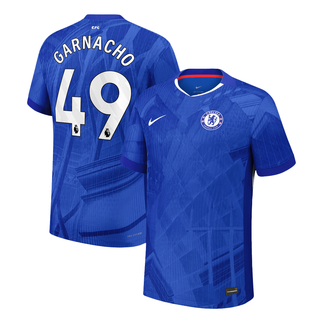 GARNACHO #49 Chelsea Thuisshirt 2025/26 Blauw Authentiek