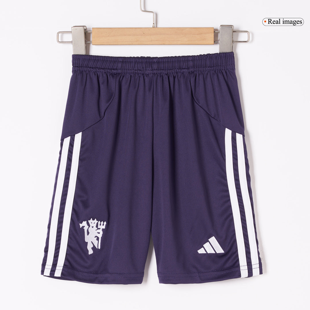 Manchester United Extérieur Maillot Kit 2025/26 Enfant Blanc