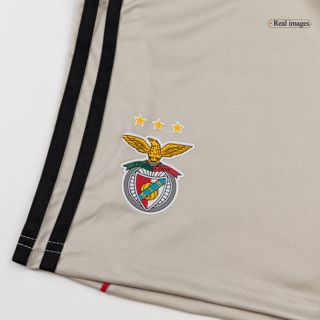 Lisbonne Extérieur Maillot Kit 2025/26 Junior Beige