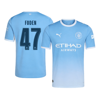 FODEN #47 Manchester City Domicile Maillot 2026/27 Bleu - UCL