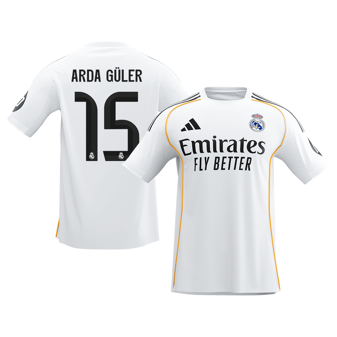 ARDA GÜLER #15 Real Madrid Thuisshirt 2025/26 Wit