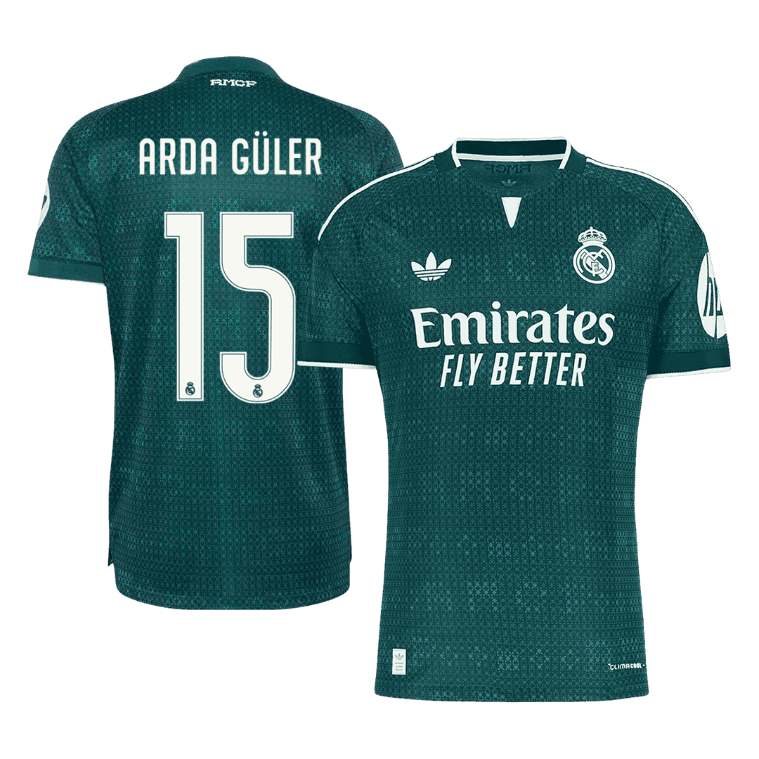 ARDA GÜLER #15 Real Madrid Extérieur Maillot 2026/27 Vert Joueur
