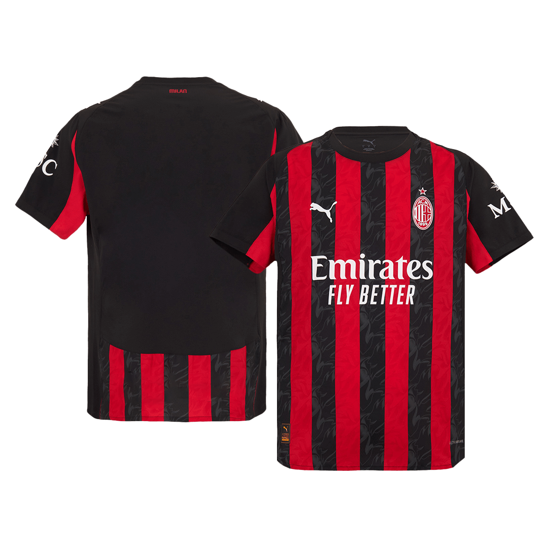 AC Milan Thuis Shirt 2025/26 Rood&Zwart Authentiek