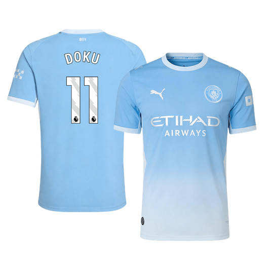 DOKU #11 Manchester City Domicile Maillot 2026/27 Bleu Joueur
