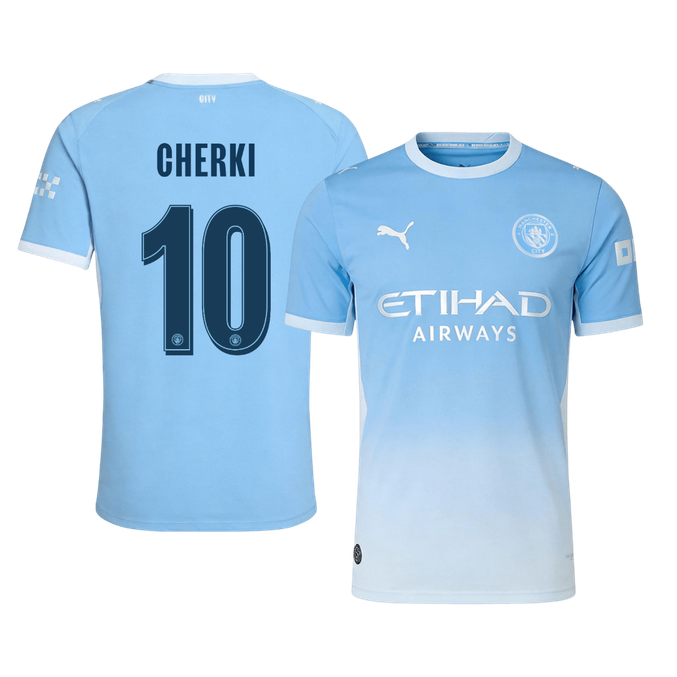 CHERKI #10 Manchester City Domicile Maillot 2026/27 Bleu Joueur - UCL