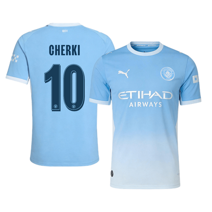 CHERKI #10 Manchester City Domicile Maillot 2026/27 Bleu Joueur - UCL