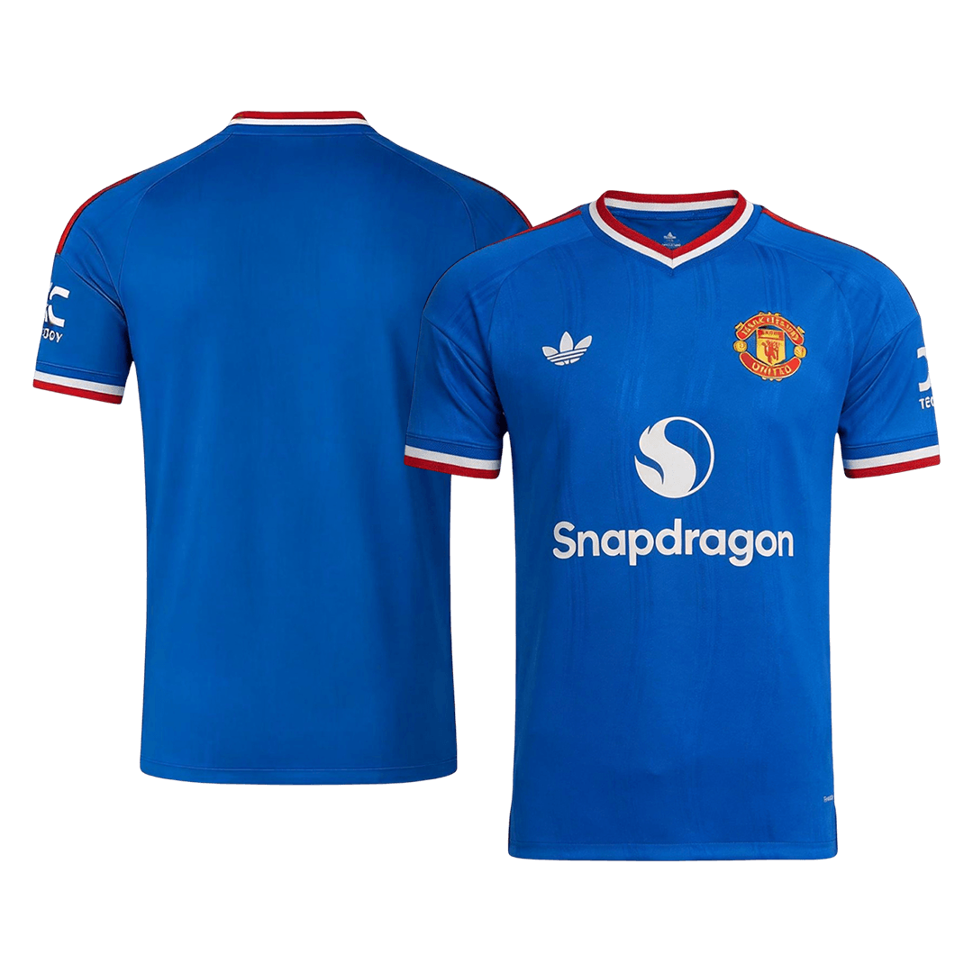 Vente Flash Manchester United Extérieur Maillot 2026/27 Bleu Joueur