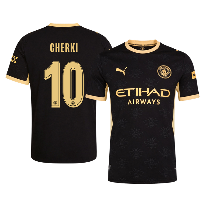 CHERKI #10 Manchester City Extérieur Maillot 2026/27 Noir Joueur - UCL