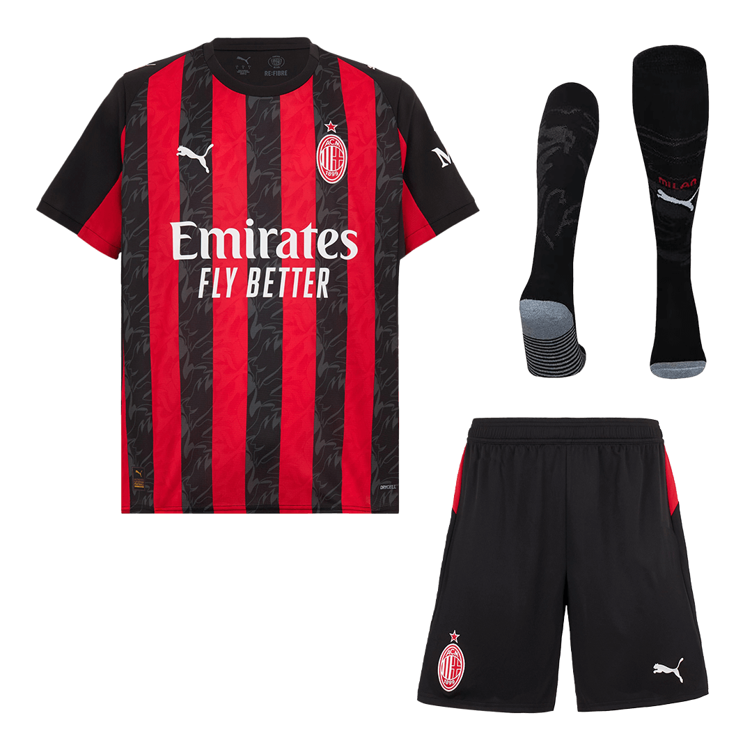 AC Milan Thuisshirt Kit 2025/26 Rood&Zwart