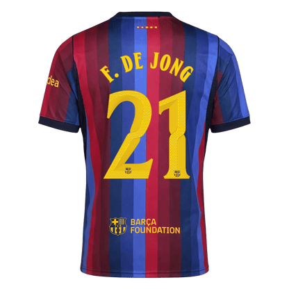 F. DE JONG #21 Barcelone Domicile Maillot 2026/27 Blue&Garnet - UCL