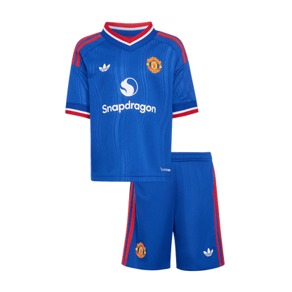 Manchester United Extérieur Maillot Kit 2026/27 Enfant Bleu
