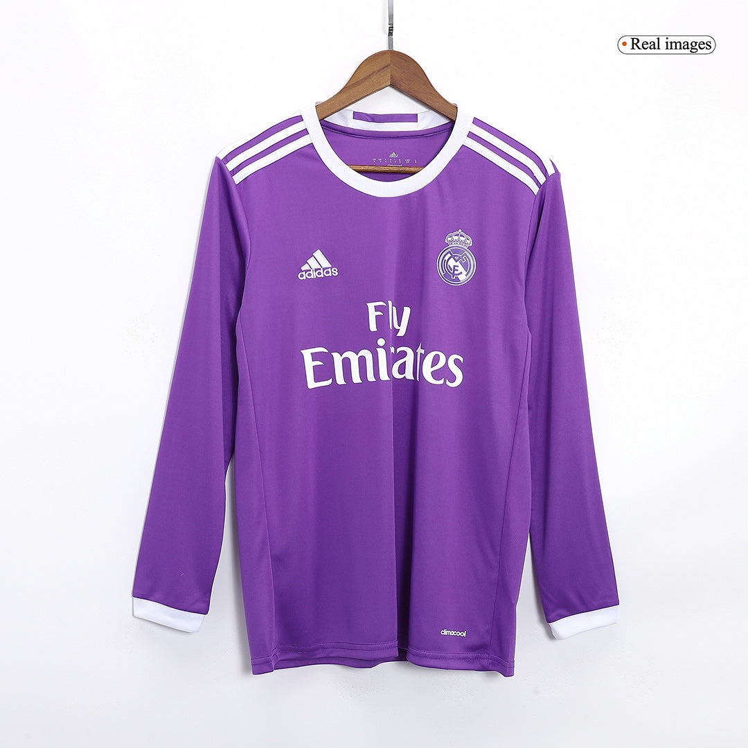 SERGIO RAMOS #4 Retro Real Madrid Uit Thuisshirt Lange Mouwen 2016/17