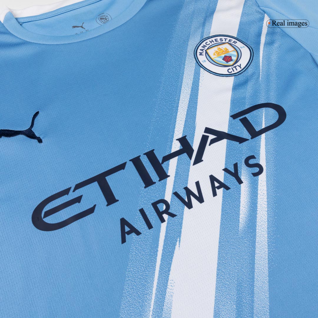 REIJNDERS #4 Manchester City Domicile Maillot 2025/26 Bleu - Super