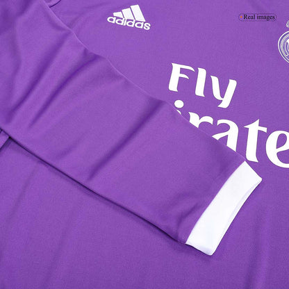 SERGIO RAMOS #4 Retro Real Madrid Uit Thuisshirt Lange Mouwen 2016/17