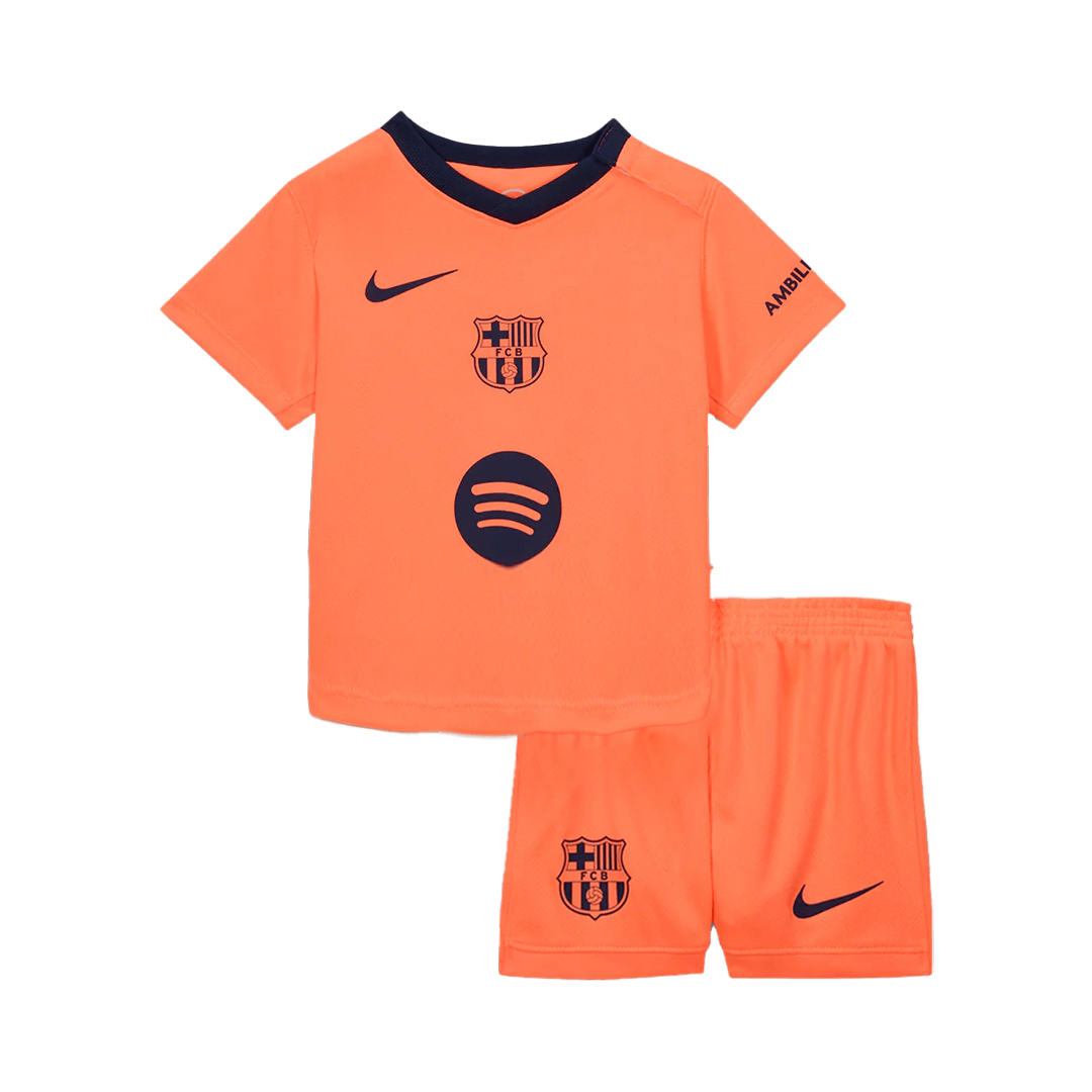 Barcelona Derde Shirt Kit 2025/26 Kinderen Oranje