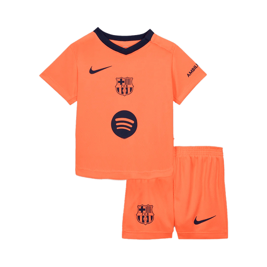 Barcelona Derde Shirt Kit 2025/26 Kinderen Oranje