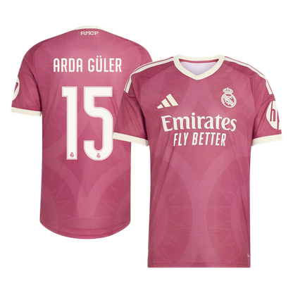 ARDA GÜLER #15 Real Madrid Third Maillot 2026/27 Rose Joueur
