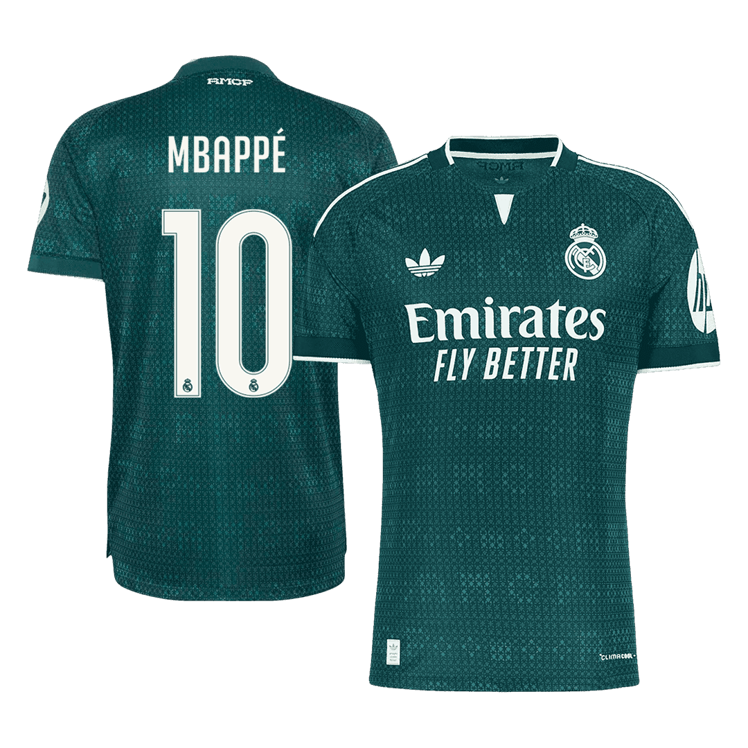 MBAPPÉ #10 Real Madrid Extérieur Maillot 2026/27 Vert Joueur