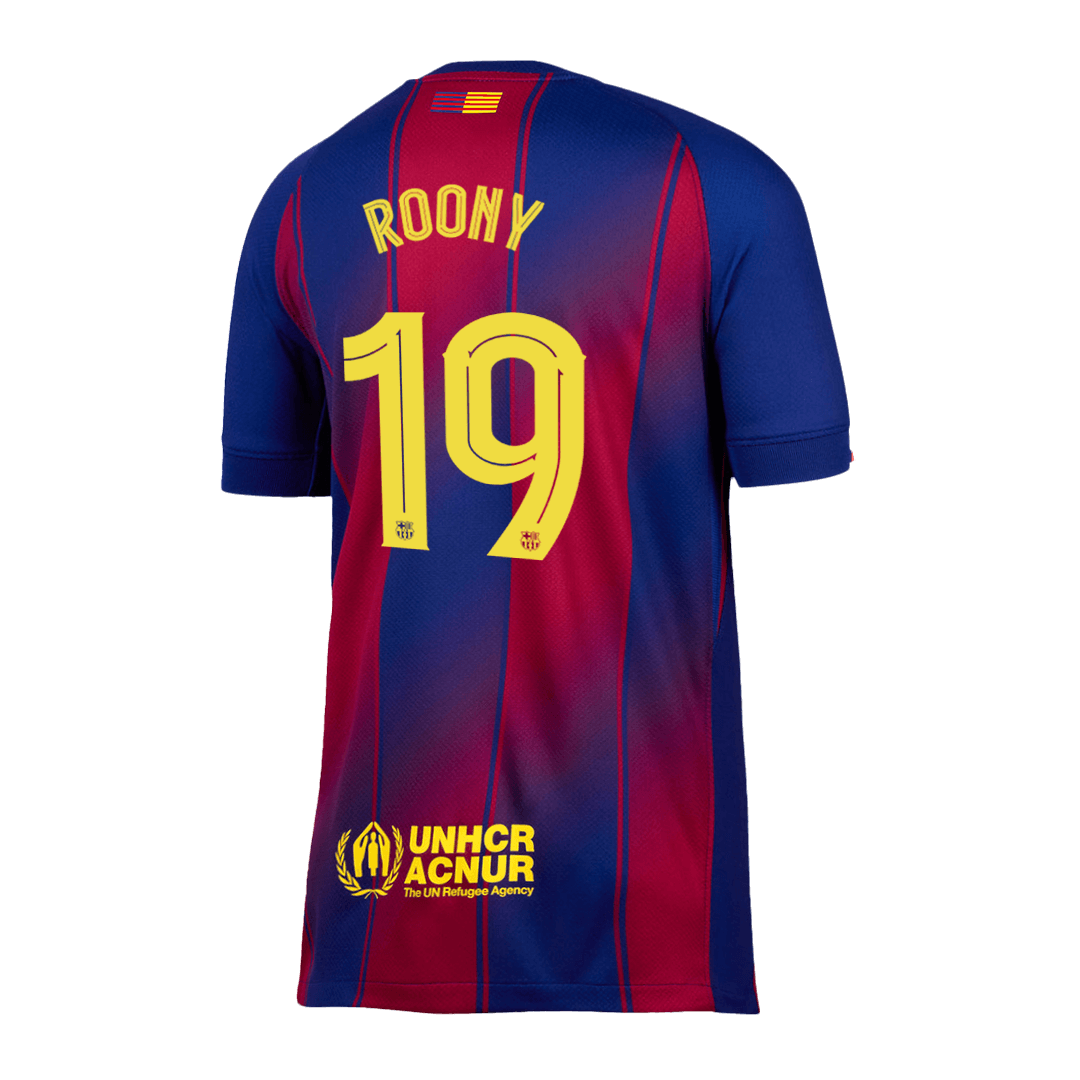 ROONY #19 Barcelona Thuisshirt 2025/26 Rood en Blauw - UCL - Super