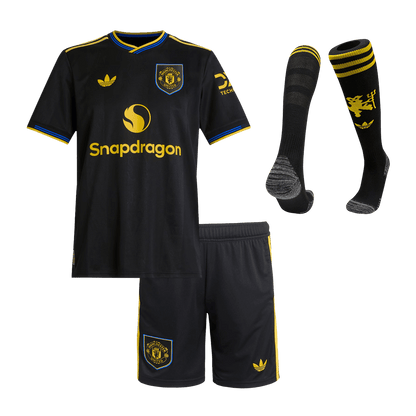 Manchester United Derde Tenue Kit 2025/26 Kinderen Zwart