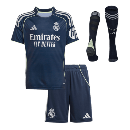 Real Madrid Uitshirt Kit 2025/26 Junior Marineblauw