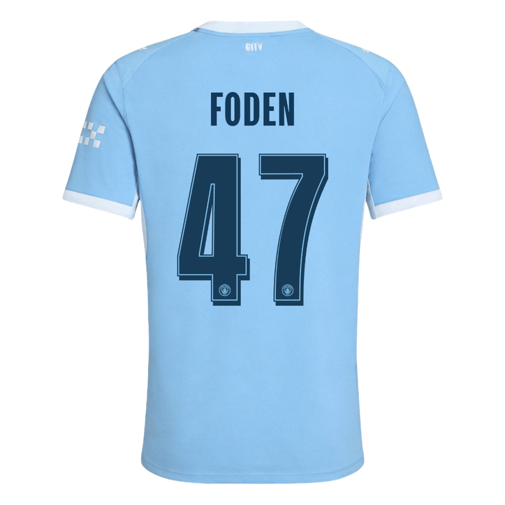 FODEN #47 Manchester City Domicile Maillot 2026/27 Bleu Joueur - UCL