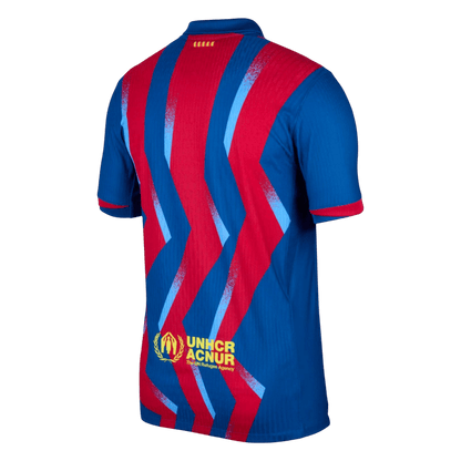 Barcelona Vierde Shirt 2025/26 Rood&Blauw Speler Grote Maat