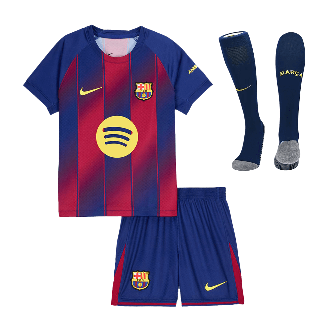 Barcelona Thuisshirt Kit 2025/26 Kind Rood en Blauw