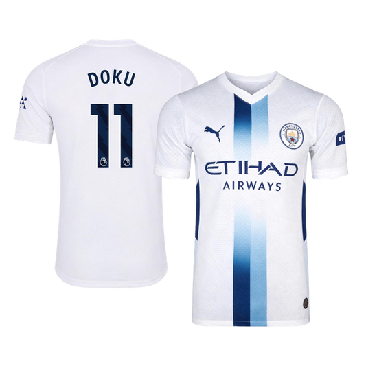 DOKU #11 Manchester City Third Maillot 2026/27 Blanc Joueur