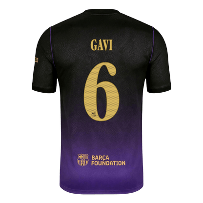 GAVI #6 Barcelone Extérieur Maillot 2026/27 Black/Purple - UCL