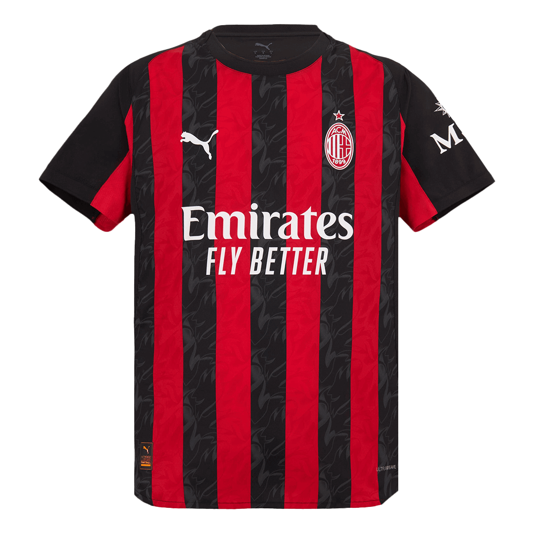 AC Milan Thuis Shirt 2025/26 Rood&Zwart Authentiek