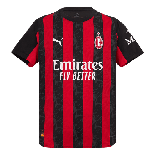 AC Milan Thuis Shirt 2025/26 Rood&Zwart Authentiek Grote Maten