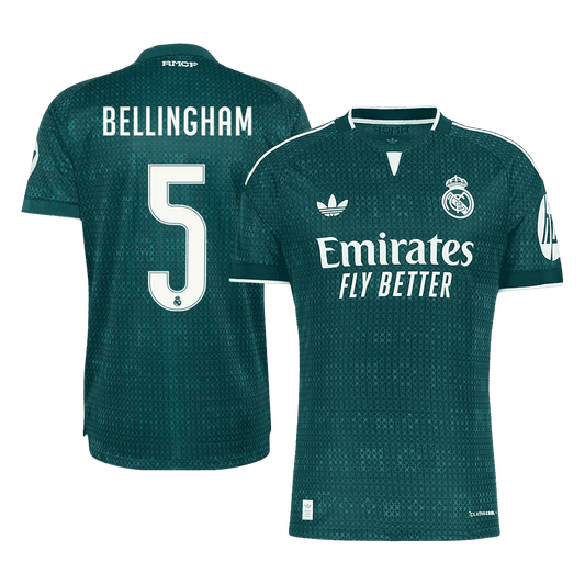 BELLINGHAM #5 Real Madrid Extérieur Maillot 2026/27 Vert Joueur