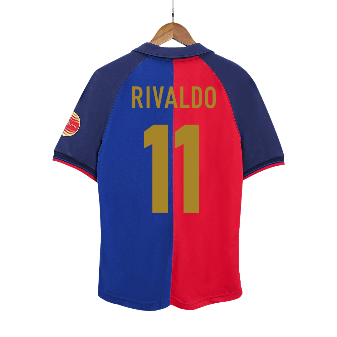 RIVALDO #11 Retro Barcelona Thuisshirt 1999/00-100-jarig jubileum