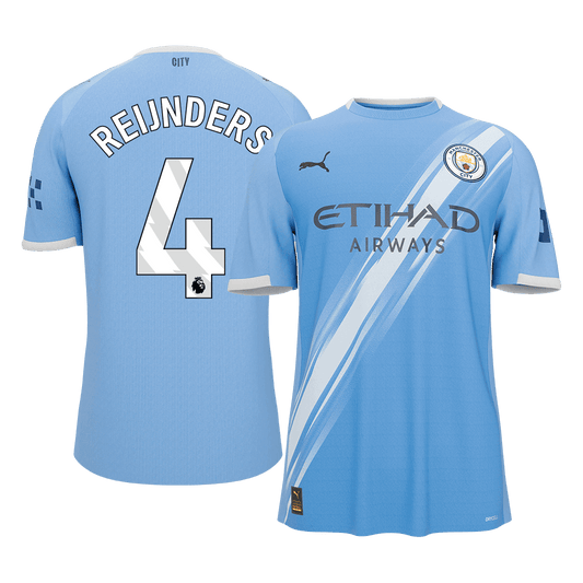 REIJNDERS #4 Manchester City Thuisshirt 2025/26 Blauw - Super