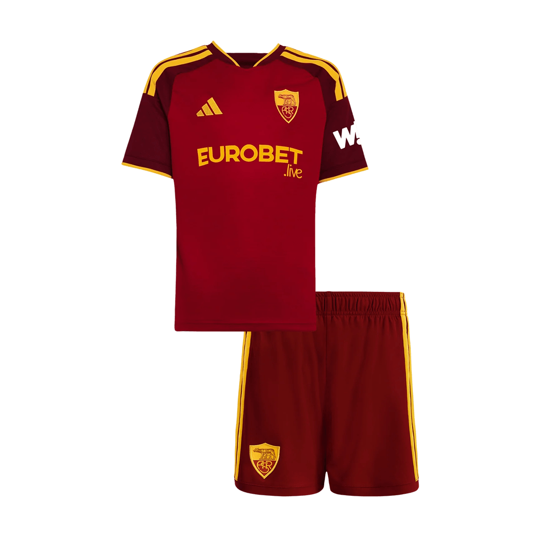 Roma Domicile Maillot Kit 2026/27 Enfant Rouge