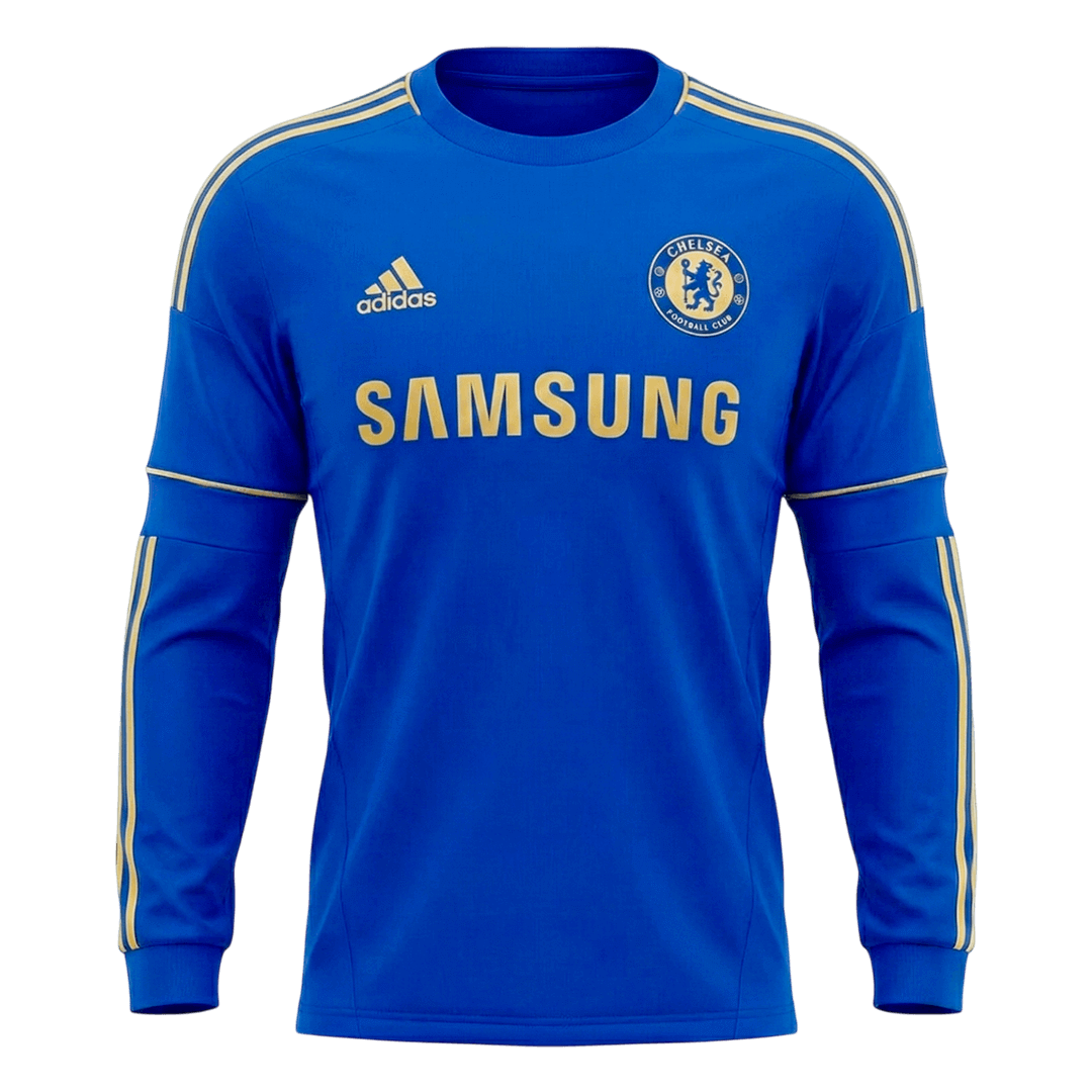 Retro Chelsea Thuisshirt Lange Mouwen 2012/13 Blauw