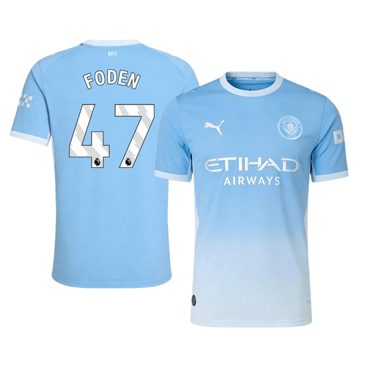 FODEN #47 Manchester City Domicile Maillot 2026/27 Bleu Joueur