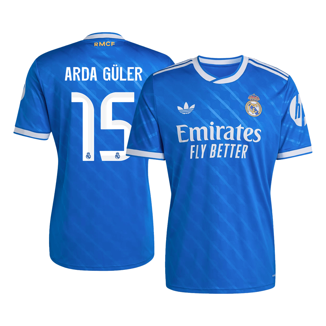 ARDA GÜLER #15 Real Madrid Derde Shirt 2025/26 Blauw