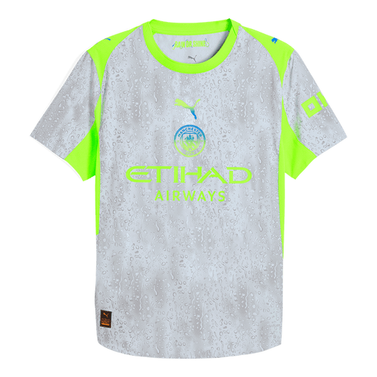 Manchester City Derde Thuisshirt 2025/26 Grijs Authentiek