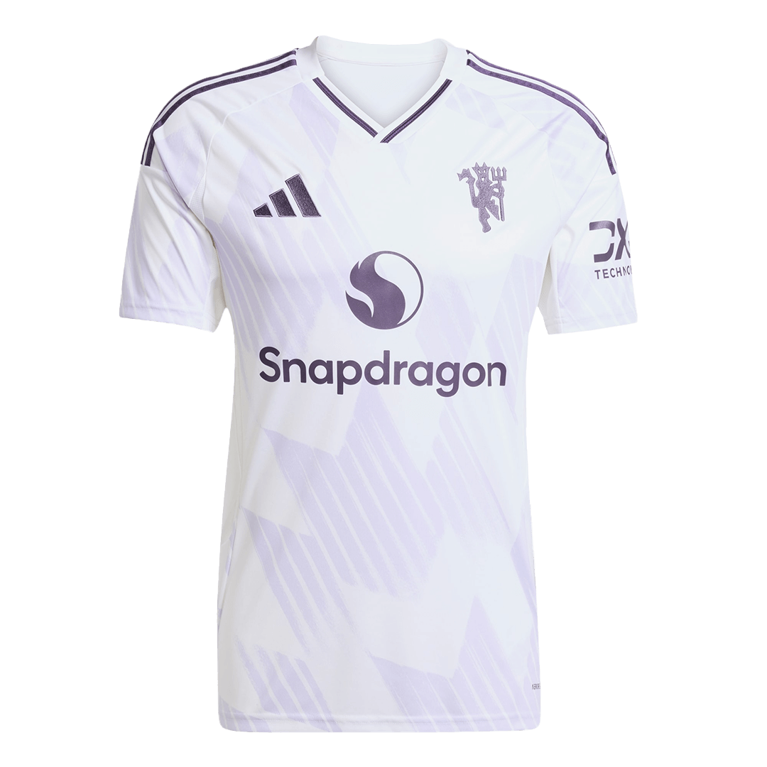 B.FERNANDES #8 Manchester United Extérieur Maillot 2025/26 Grande Taille