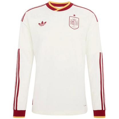 Vente Flash Espagne Extérieur Maillot Manches Longues - Coupe du Monde 2026 Blanc