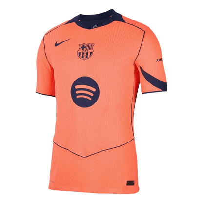 PEDRI #8 Barcelone Third Maillot 2025/26 Orange Authentique - UCL